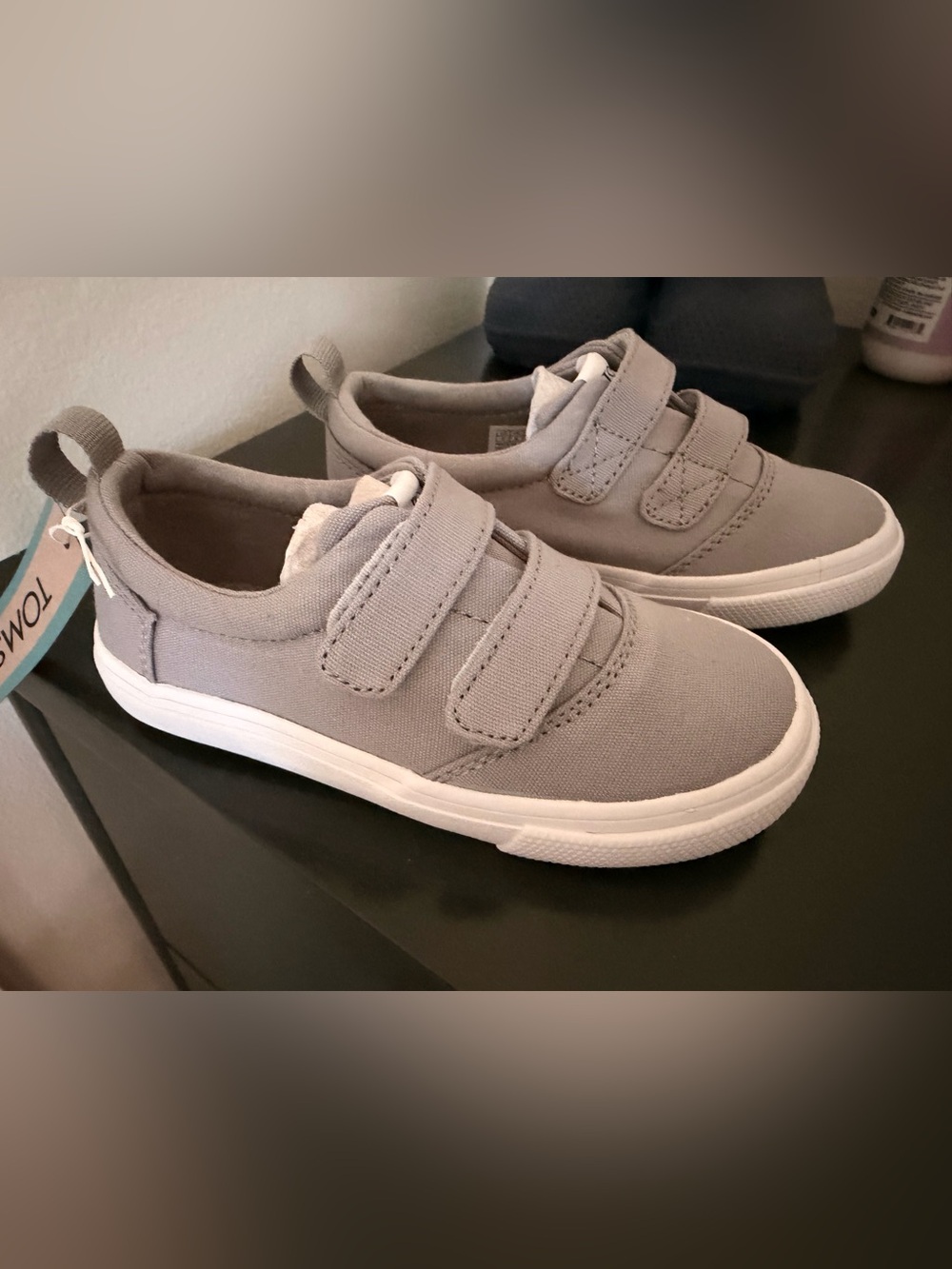 TOMS Fenix Double Strap Canvas Toddler Shoes